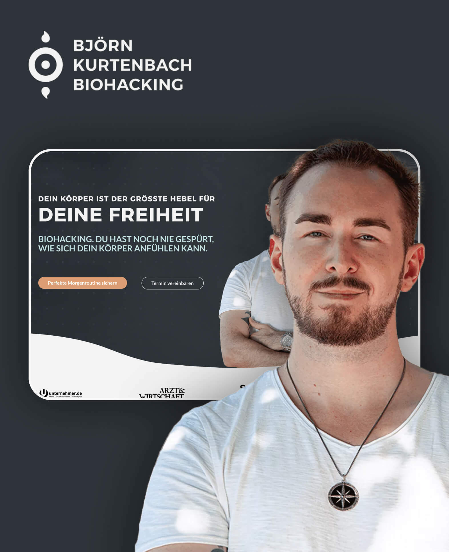 Thumbnail von Krisnetics zum Projekt: Verkaufsoptimierte Website für Björn Kurtenbach