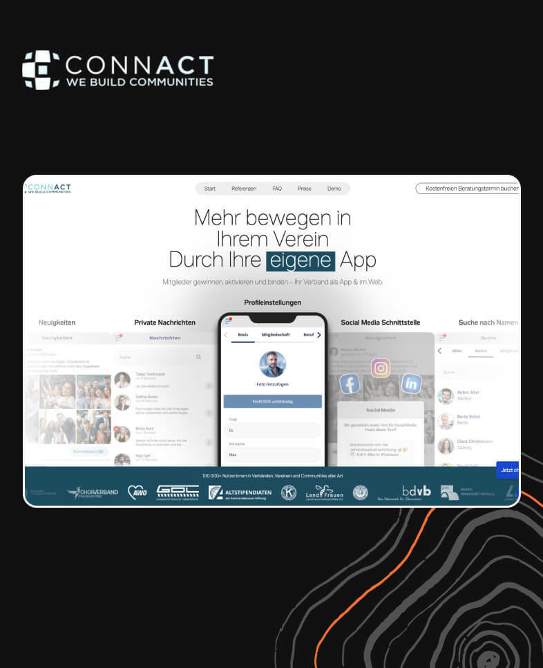 Thumbnail von Krisnetics zum Projekt: Apps für Verbände - Connact GmbH