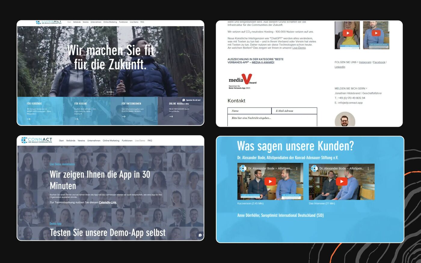 Die alte Website von Connact