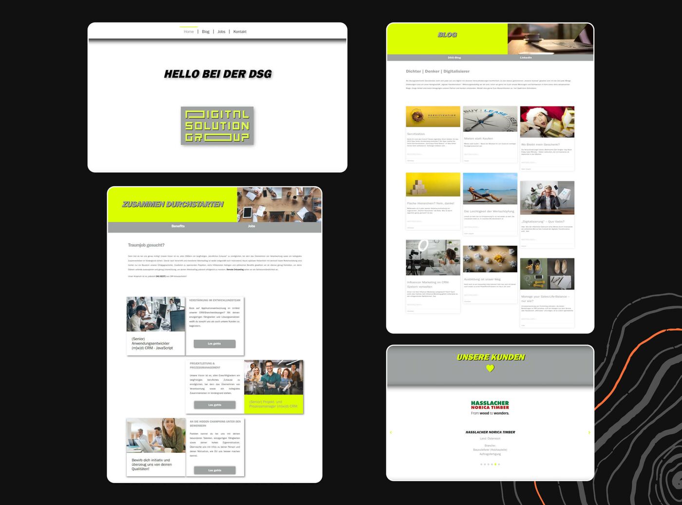 Die alte Website von Digital Solution Group
