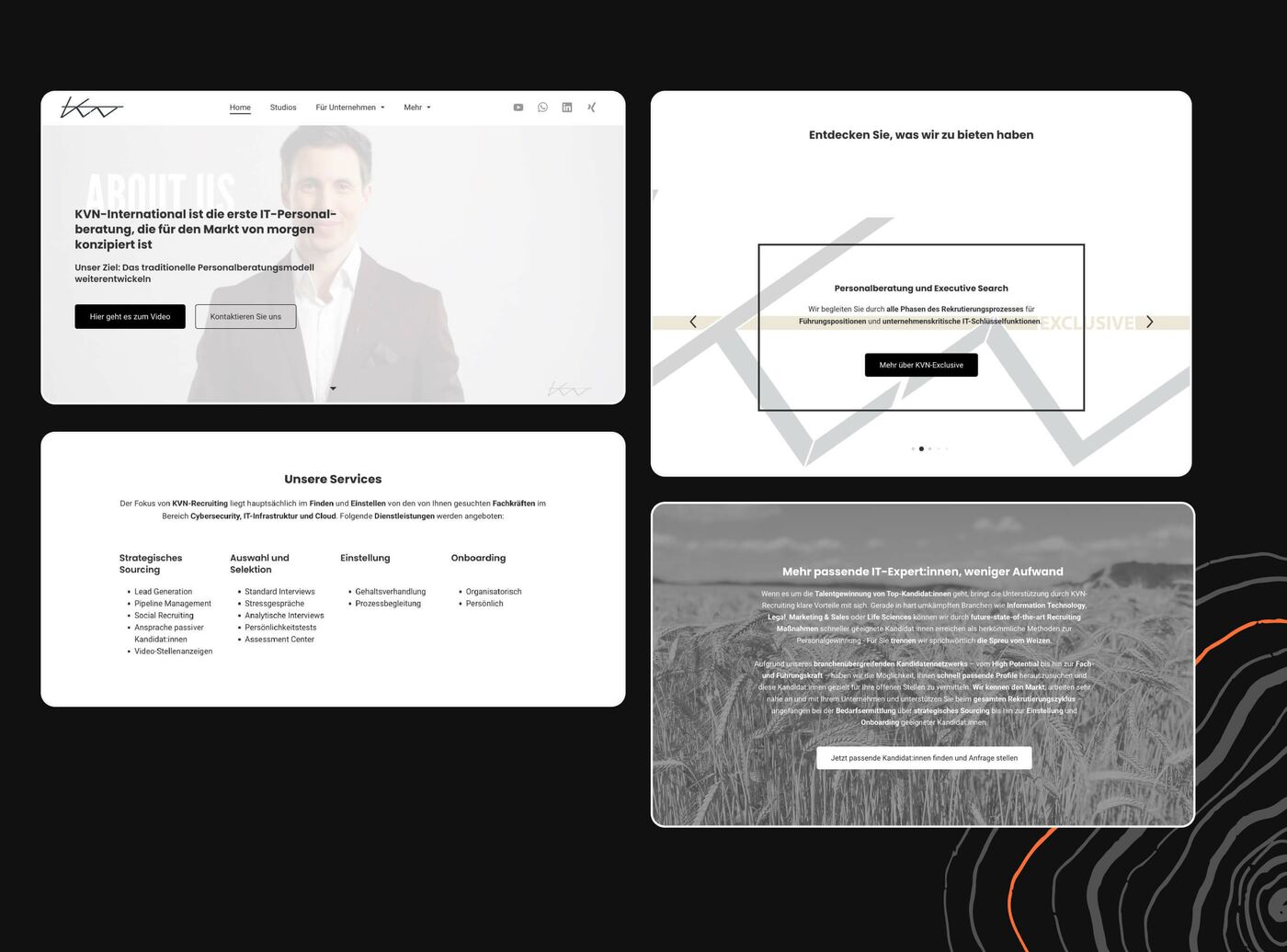 Die alte Website von KVN International