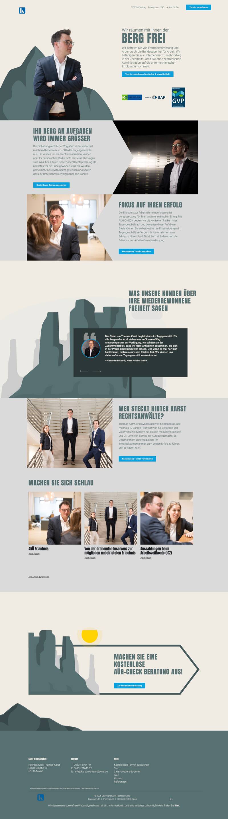 KARST Rechtsanwälte, Website