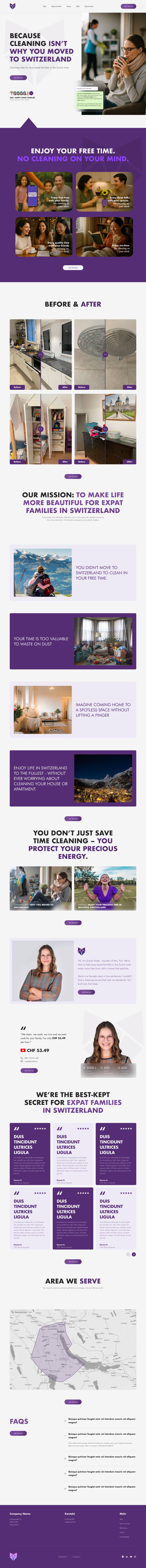 Mrs. Fox Cleaning, Website