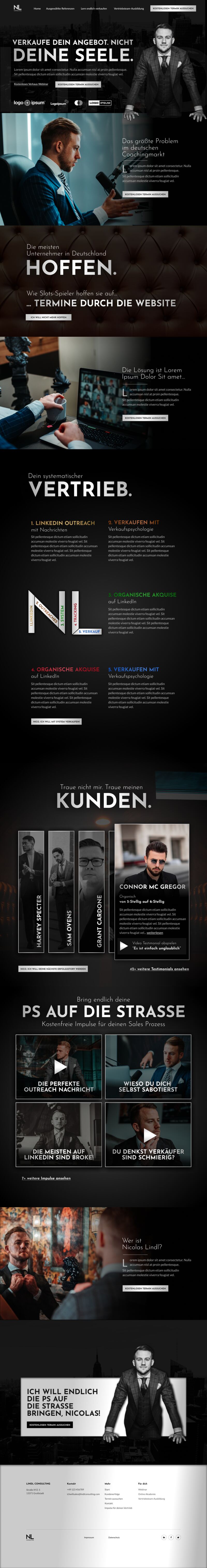 Nicolas Lindl, Website