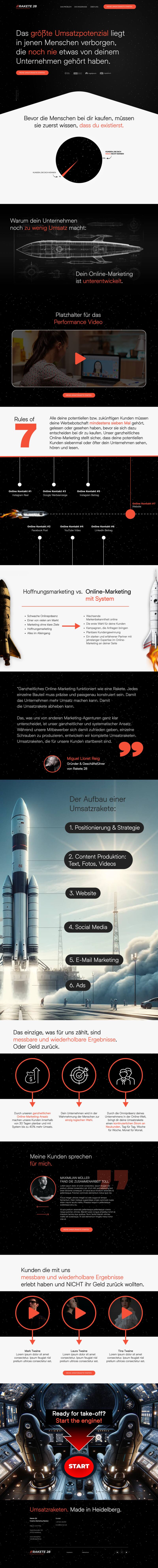 Rakete28, Website